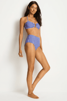Sea Level Sea Level Solara Panelled High Waist Pant - Blue Sea Level Solara Panelled High Waist Pant - Blue Splash Swimwear