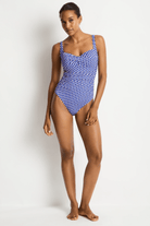 Sea Level Sea Level Solara Twist Front Mulitfit One Piece - Blue Sea Level Solara Twist Front Mulitfit One Piece - Blue Splash Swimwear