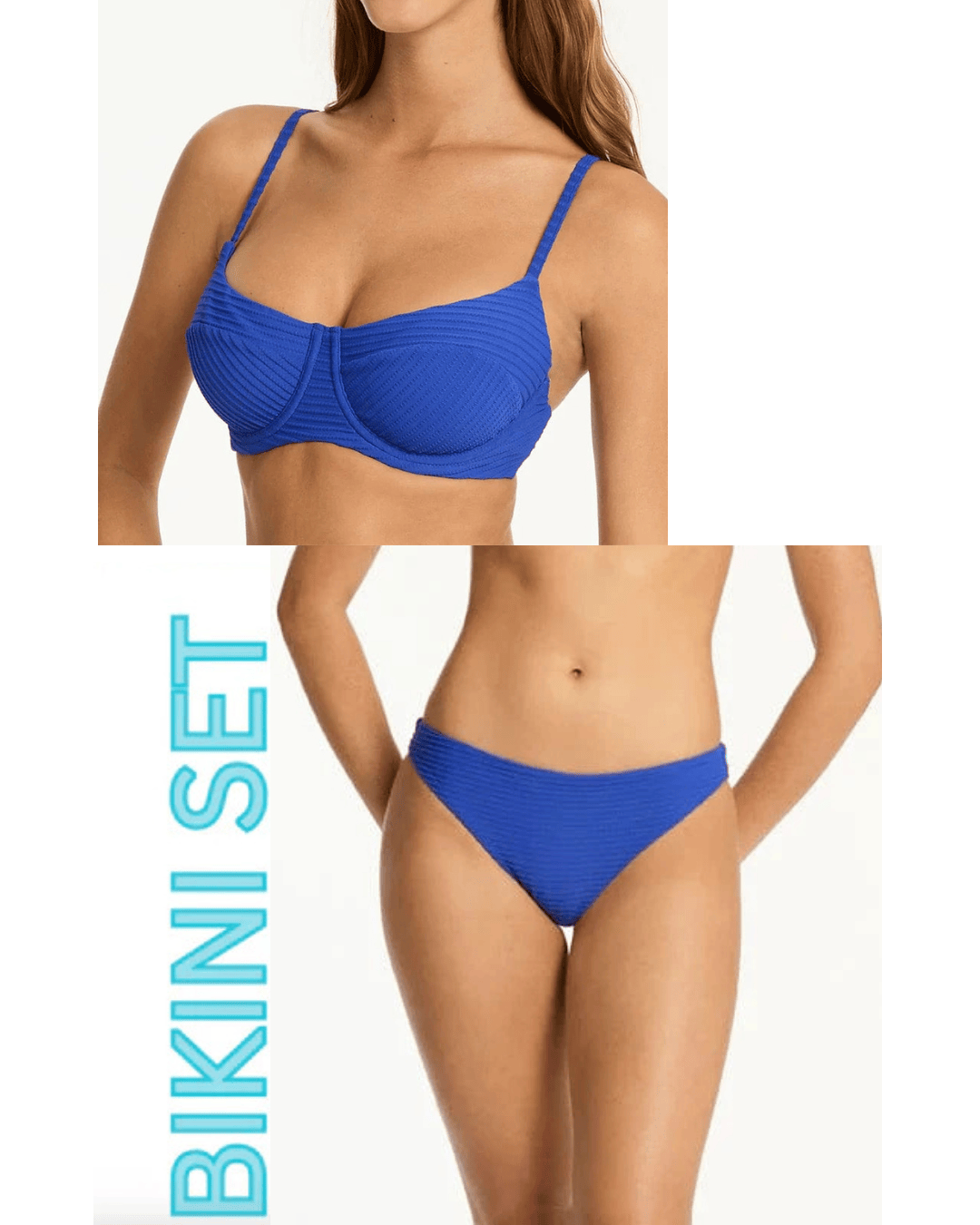 Sea Level Sea Level Spinnaker Balconette Bra & Regular Cheeky Pant Sea Level Spinnaker Balconette Bra & Regular Cheeky Pant Splash Swimwear Bikini Set AU12/US8 / Cobalt Blue