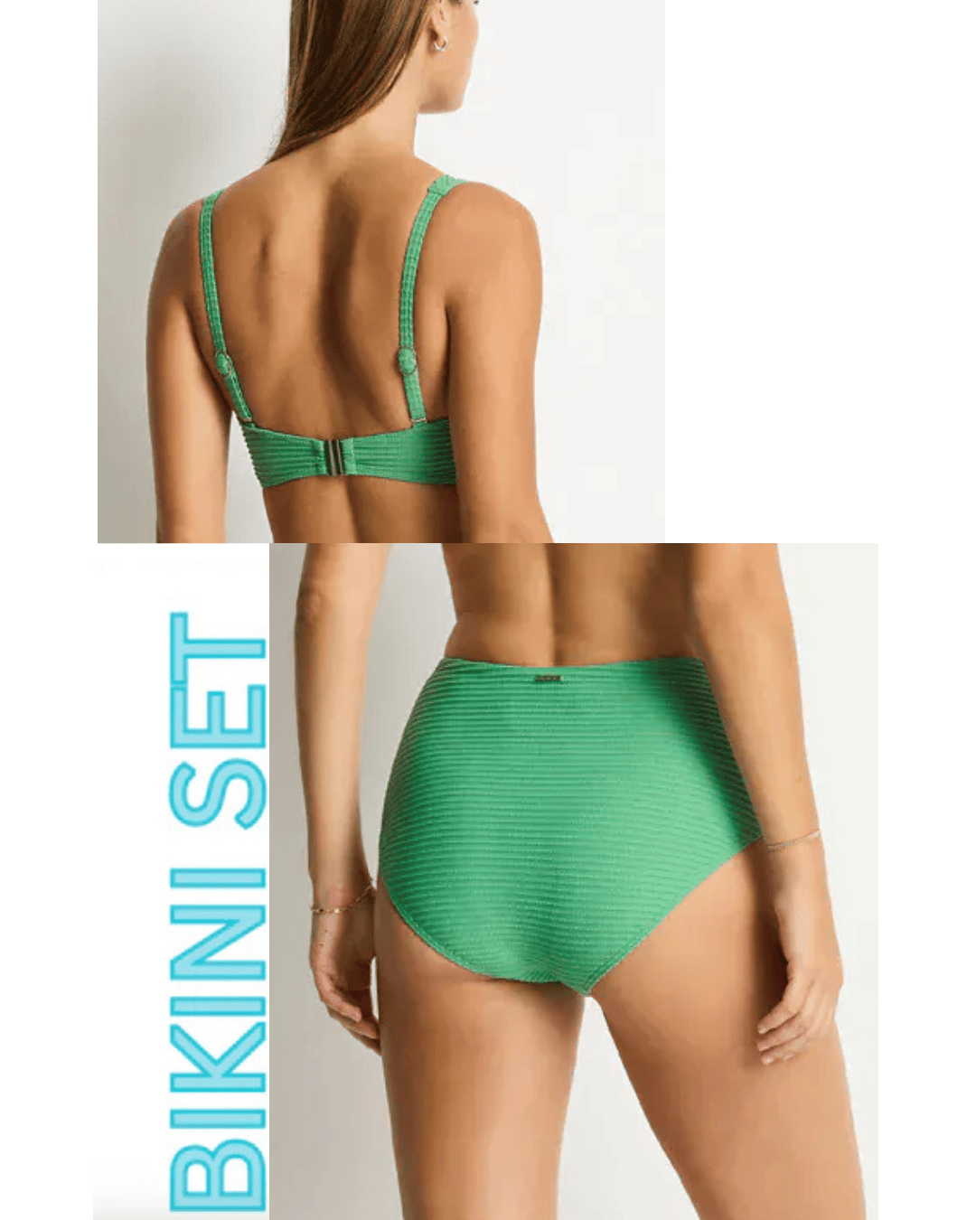 Sea Level Sea Level Spinnaker Cross Front Multifit Bra Top & Panelled High Waist Pant Sea Level Spinnaker Cross Front Multifit Bra Top & Panelled High Waist Pant Splash Swimwear Bikini Set AU16/US12 / Moss
