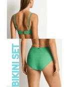 Sea Level Sea Level Spinnaker Cross Front Multifit Bra Top & Panelled High Waist Pant Sea Level Spinnaker Cross Front Multifit Bra Top & Panelled High Waist Pant Splash Swimwear Bikini Set AU16/US12 / Moss