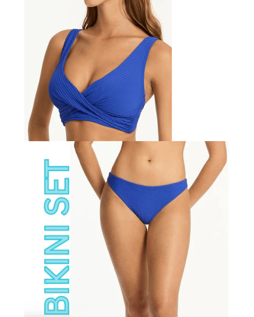 Sea Level Sea Level Spinnaker Cross Front Multifit Top & Regular Cheeky Pant Sea Level Spinnaker Cross Front Multifit Top & Regular Cheeky Pant Splash Swimwear Bikini Set AU8/US4 / Cobalt Blue
