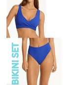 Sea Level Sea Level Spinnaker Cross Front Multifit Top & Retro High Waist Pant Sea Level Spinnaker Cross Front Multifit Top & Retro High Waist Pant Splash Swimwear Bikini Set Cobalt Blue / AU16/US12