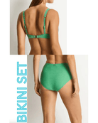 Sea Level Sea Level Spinnaker Longline Bralette & Panelled High Waist Pant Sea Level Spinnaker Longline Bralette & Panelled High Waist Pant Splash Swimwear Bikini Set AU14/US10 / Moss 1000032040