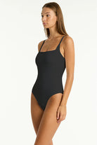Sea Level Sea Level Spinnaker Square Neck One Piece - Black Sea Level Spinnaker Square Neck One Piece - Black Splash Swimwear One Piece