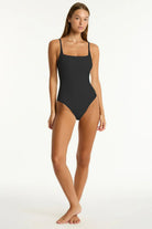 Sea Level Sea Level Spinnaker Square Neck One Piece - Black Sea Level Spinnaker Square Neck One Piece - Black Splash Swimwear One Piece