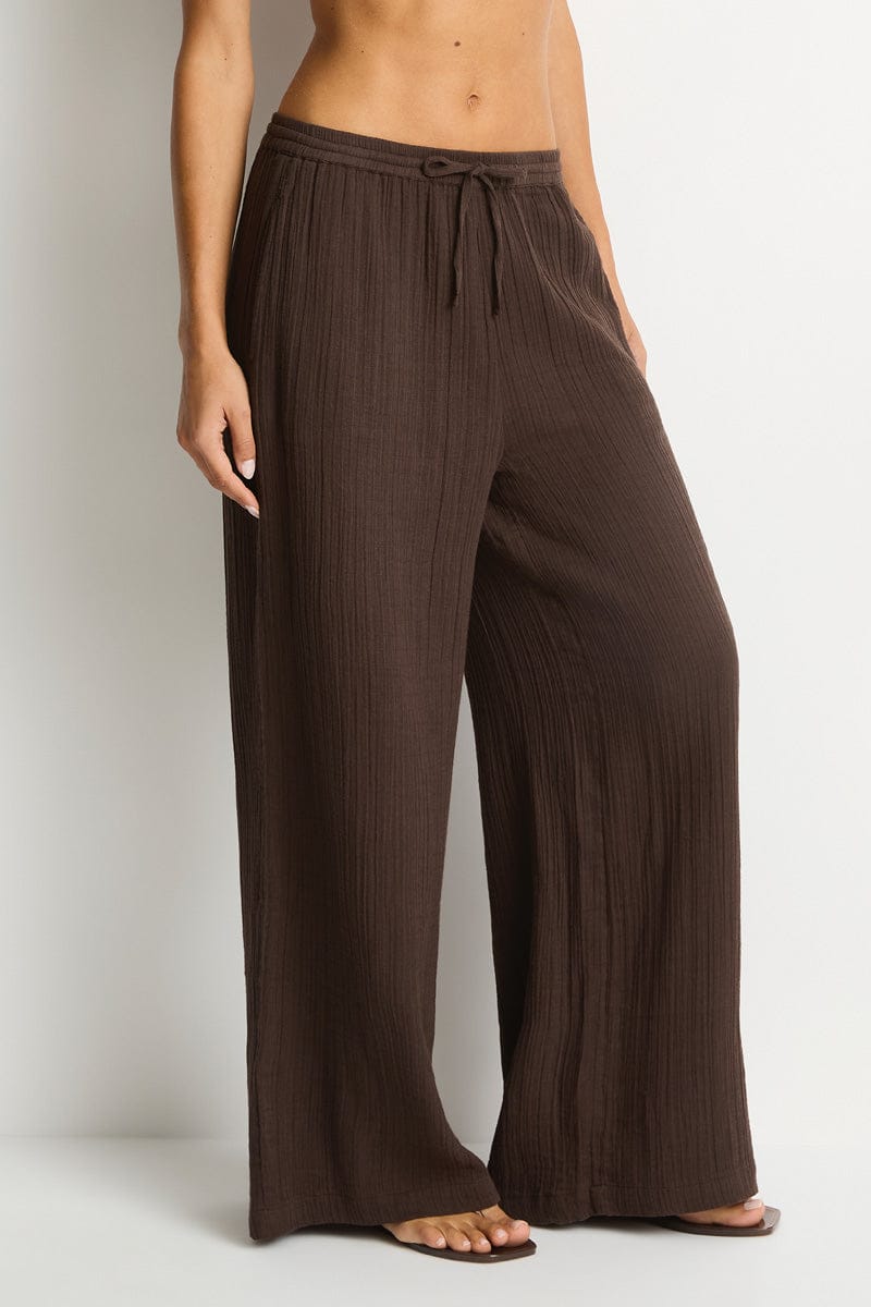 Sea Level Sea Level Sunset Beach Pant - Espresso Sea Level Sunset Beach Pant - Espresso Splash Swimwear Pants