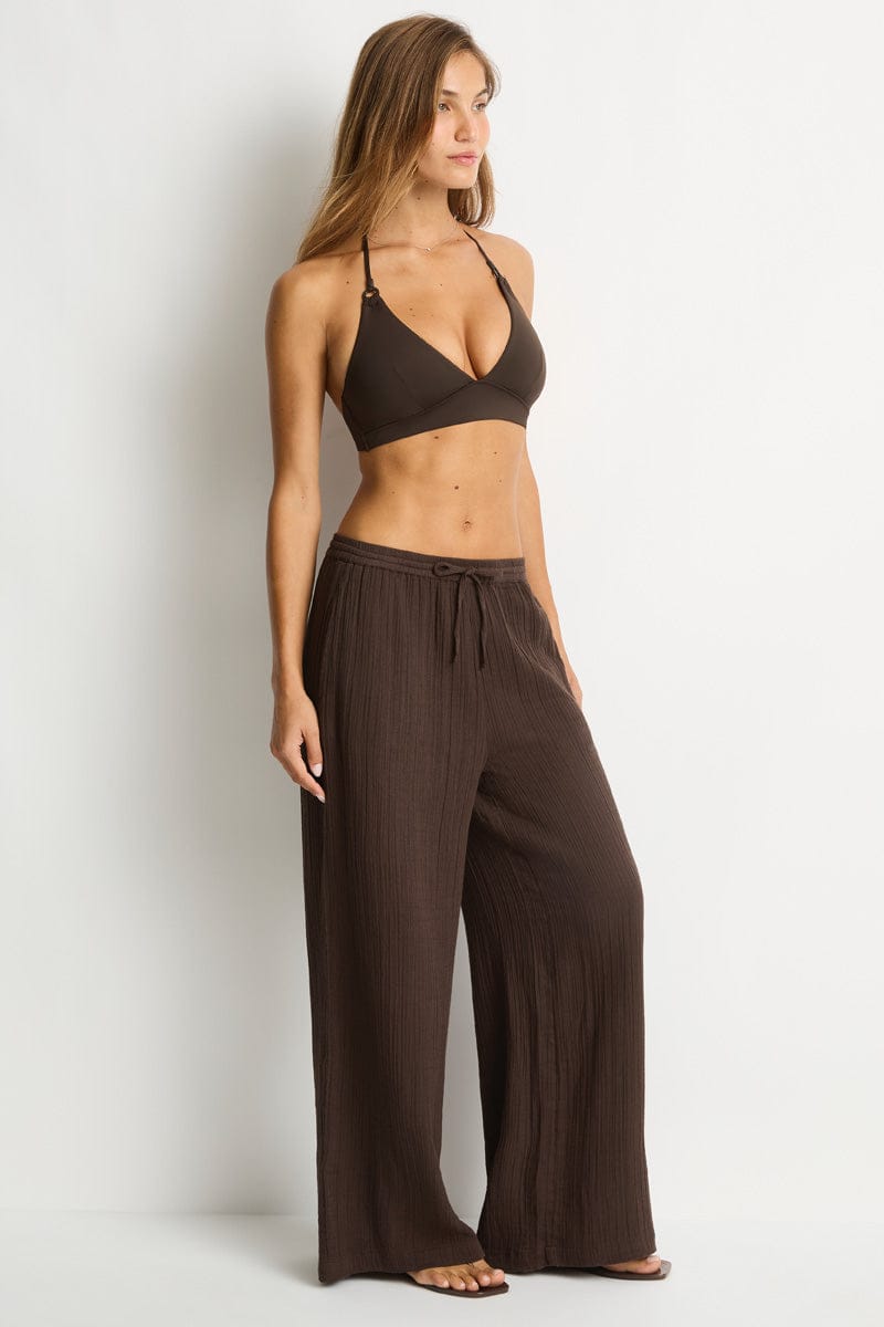 Sea Level Sea Level Sunset Beach Pant - Espresso Sea Level Sunset Beach Pant - Espresso Splash Swimwear Pants