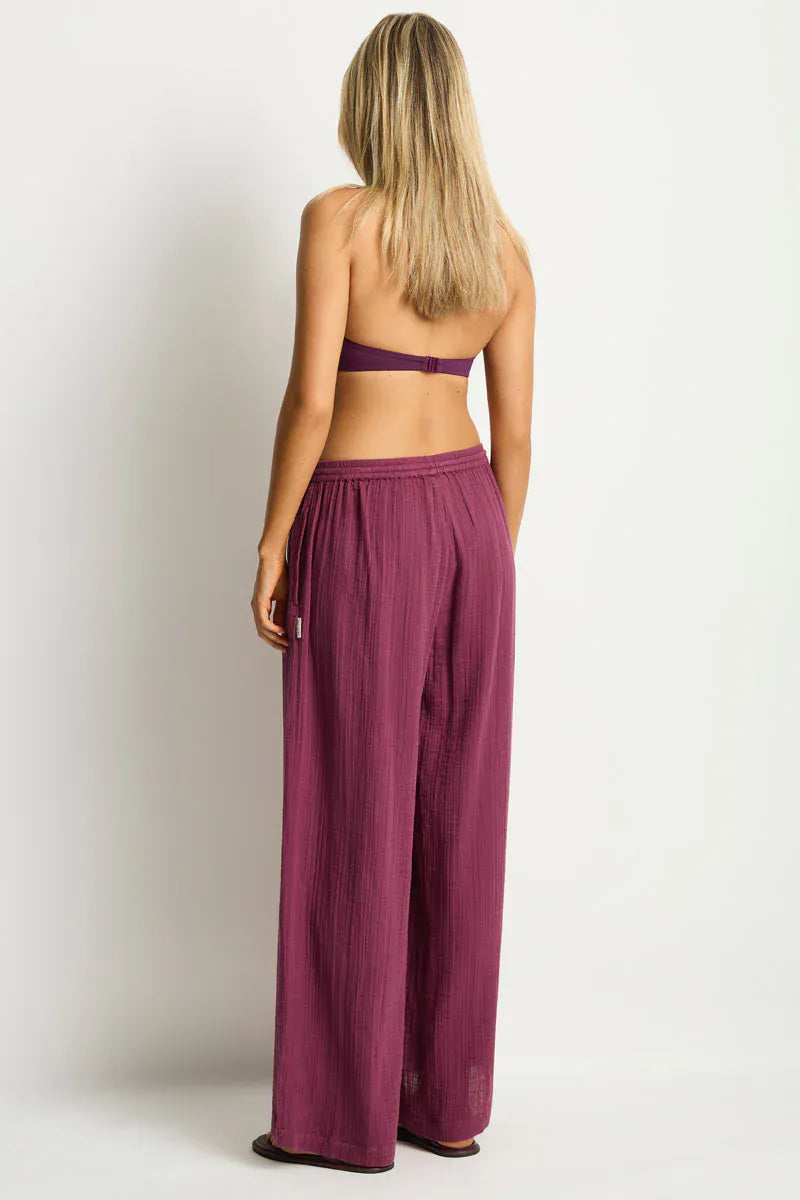 Sea Level Sea Level Sunset Beach Pant -Merlot Sea Level Sunset Beach Pant -Merlot Splash Swimwear Pants