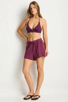 Sea Level Sea Level Sunset Beach Short - Merlot Sea Level Sunset Beach Short - Merlot Splash Swimwear Womens Shorts