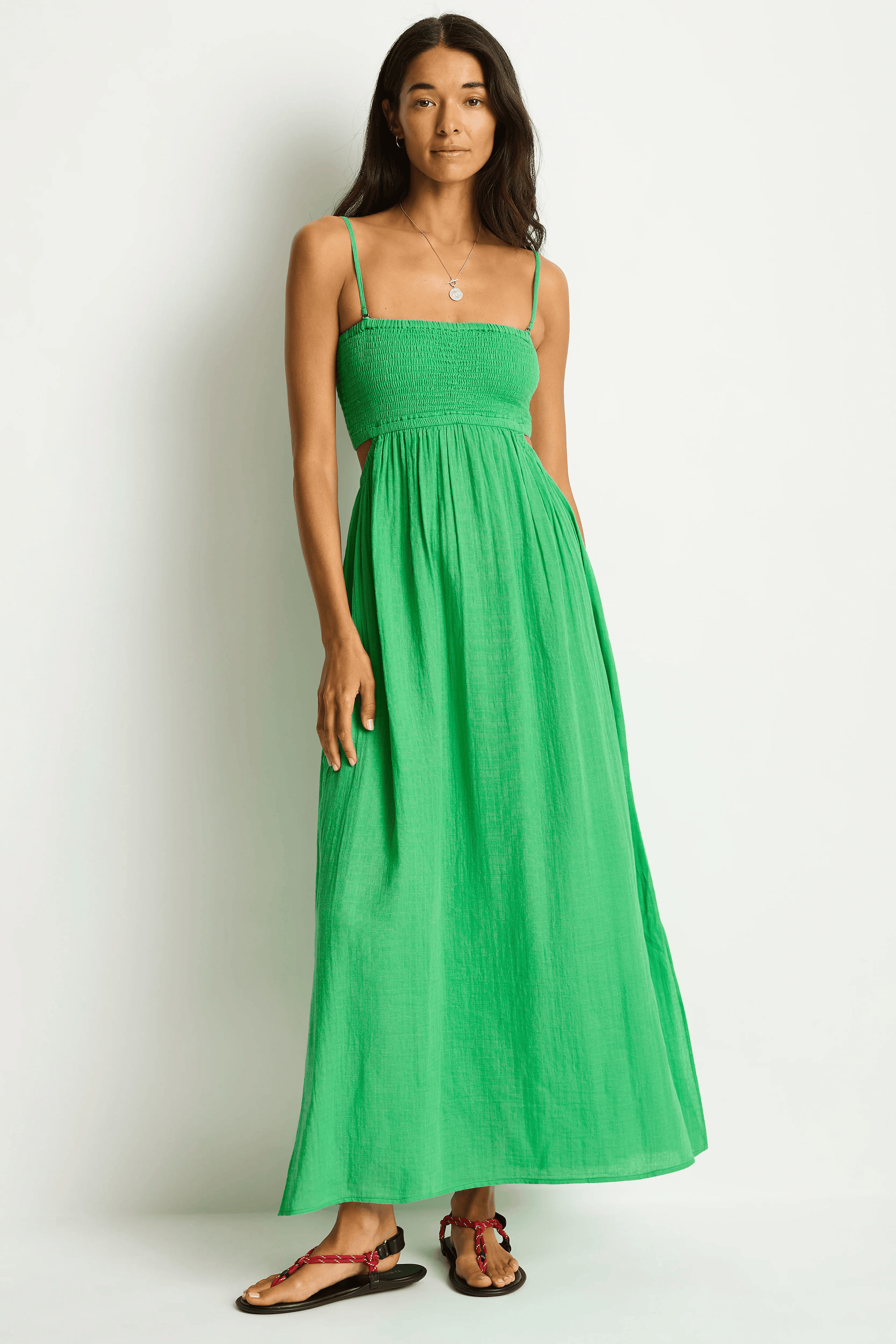 Sea Level Sunset Cutaway Bandeau Dress - Kelly Green Splash Swimwear Sea Level Sunset Cutaway Bandeau Dress - Kelly Green Splash Swimwear