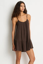 Sea Level Sea Level Sunset Short Sundress - Espresso Sea Level Sunset Short Sundress - Espresso Splash Swimwear Dresses