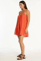 Sea Level Sea Level Sunset Short Sundress - Flame Sea Level Sunset Short Sundress - Flame Splash Swimwear Dresses