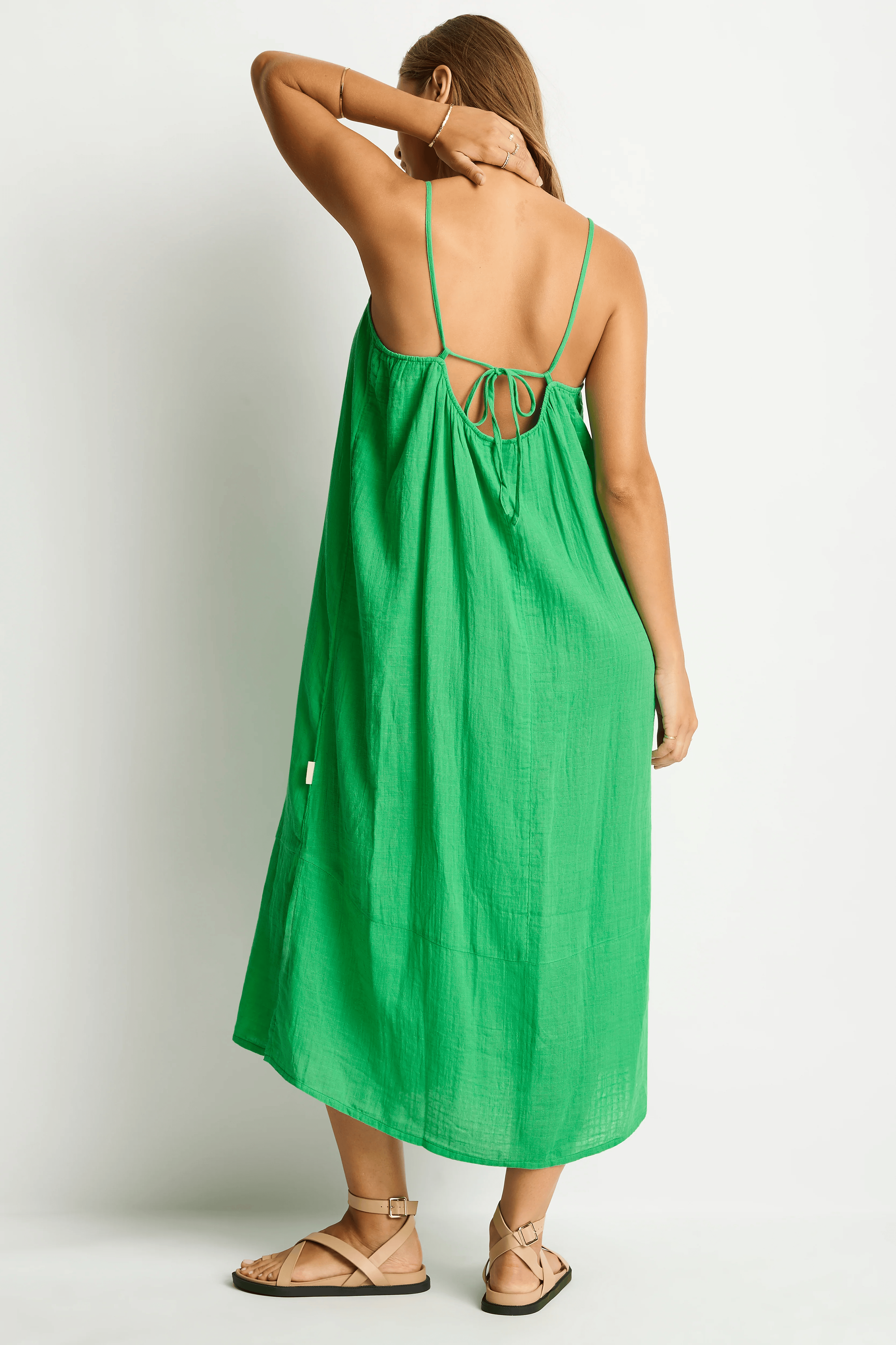 Sea Level Sea Level Sunset Tie Back Sundress  - Kelly Green Sea Level Sunset Tie Back Sundress  - Kelly Green Splash Swimwear