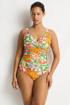 Sea Level Sea Level Tavana Cross Front Multifit One Piece - Palm Sea Level Tavana Cross Front Multifit One Piece - Palm Splash Swimwear One Piece Swimwear