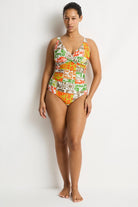 Sea Level Sea Level Tavana Cross Front Multifit One Piece - Palm Sea Level Tavana Cross Front Multifit One Piece - Palm Splash Swimwear One Piece Swimwear