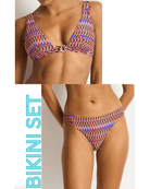 Sea Level Sea Level Tessera Chain Link Longline Tri Top & Sporty Mid Pant Sea Level Tessera Chain Link Longline Tri Top & Sporty Mid Pant Splash Swimwear Bikini Set AU16/US12 / Blue
