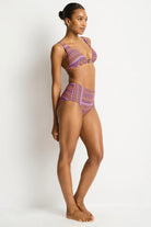 Sea Level Sea Level Tessera Panelled High Waist Pant - Blue Sea Level Tessera Panelled High Waist Pant - Blue Splash Swimwear