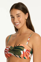 Sea Level Sea Level Tropaluxe Twist Bandeau - Khaki Sea Level Tropaluxe Twist Bandeau - Khaki Splash Swimwear Bikini Tops