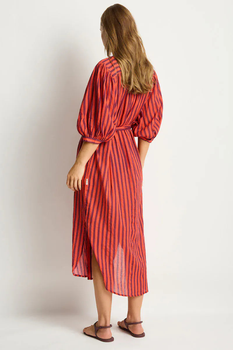 Sea Level Sea Level Vacay Boho Long Shirt Dress - Spice Red Sea Level Vacay Boho Long Shirt Dress - Spice Red Splash Swimwear Dress