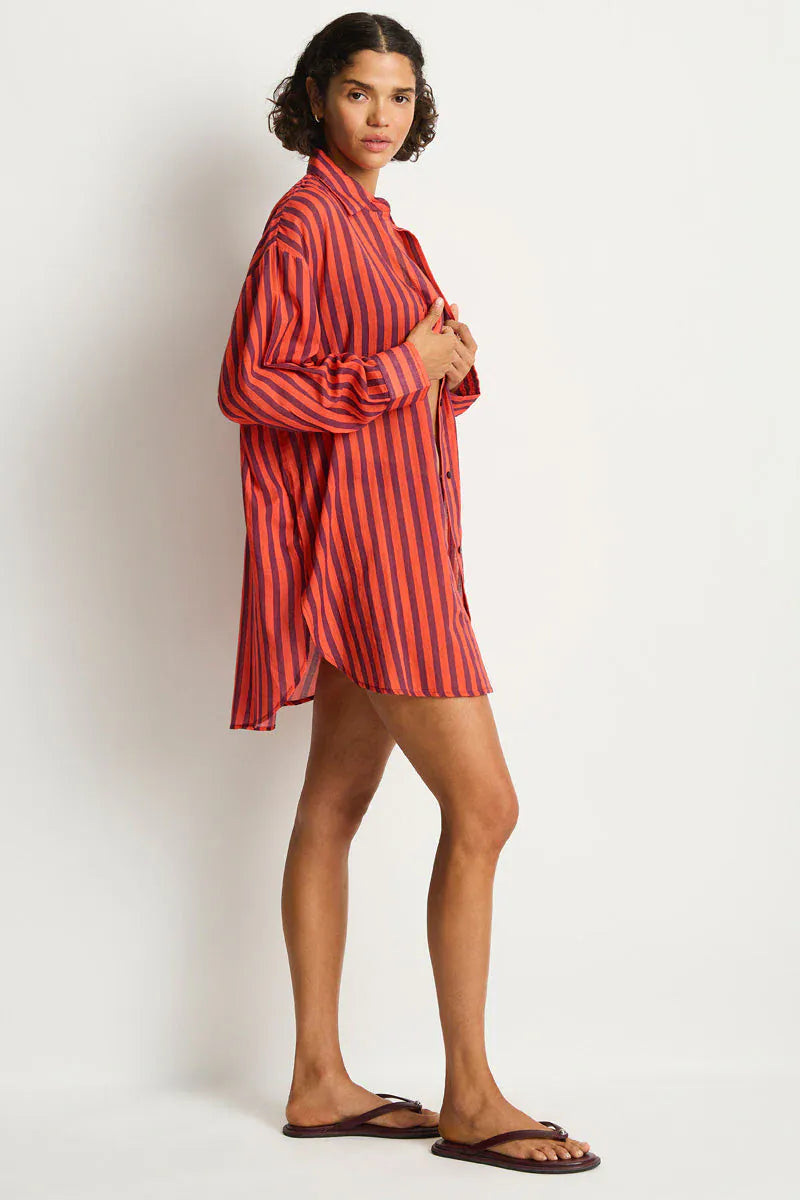 Sea Level Sea Level Vacay Cruise Shirt - Spice Red Sea Level Vacay Cruise Shirt - Spice Red Splash Swimwear Clothing Top