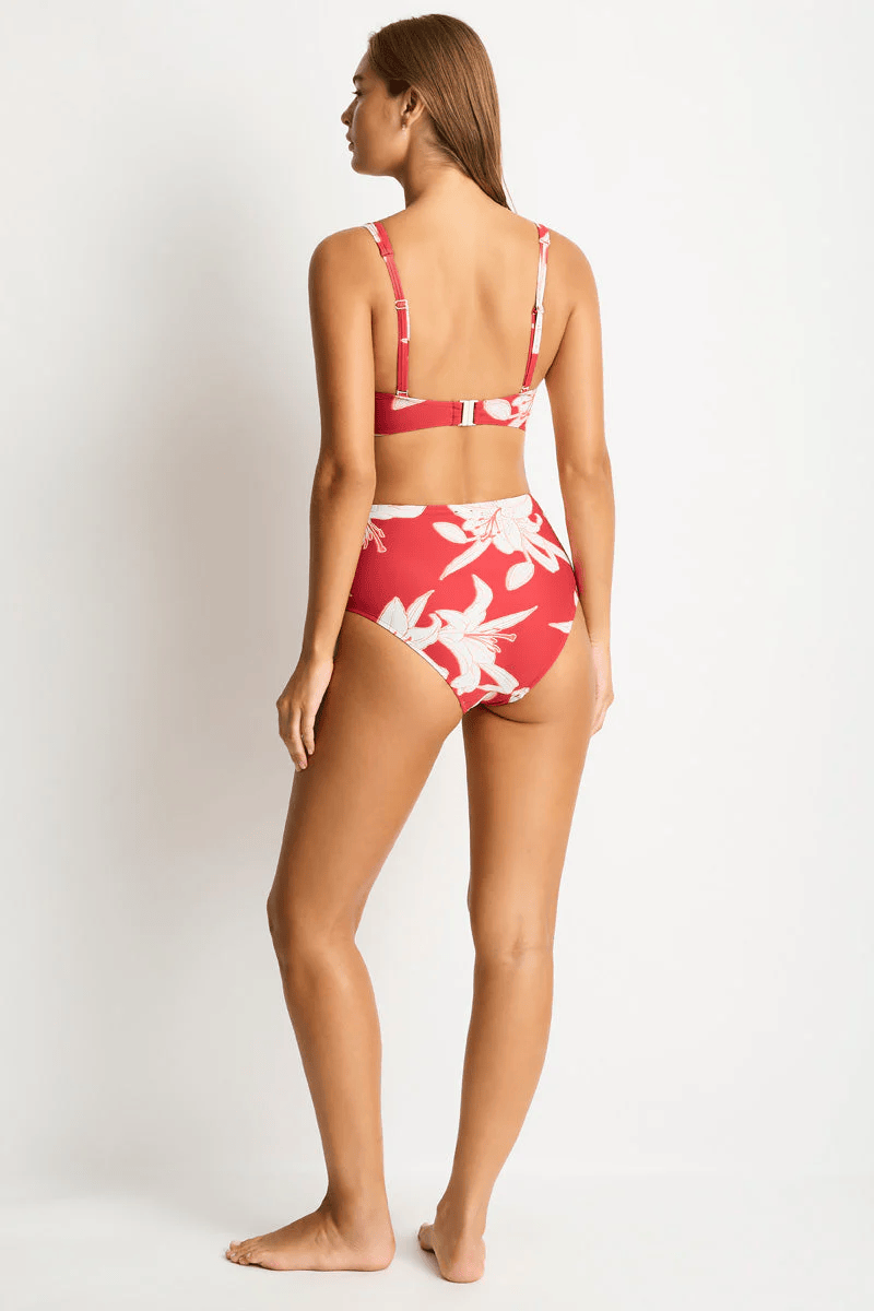 Sea Level Sea Level Veridian Cross Front Multifit Bra Top - Ruby Sea Level Veridian Cross Front Multifit Bra Top - Ruby Splash Swimwear