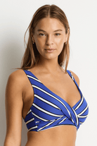 Sea Level Sea Level Voyage Cross Front Multifit Bra Top - Amalfi Blue Sea Level Voyage Cross Front Multifit Bra Top - Amalfi Blue Splash Swimwear
