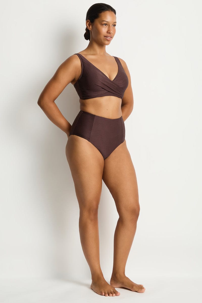 Sea Level Sea Level Zen Panelled High Waist Pant - Cocoa SL4010ZN-COCOA-AU10US6 Sea Level Zen Panelled High Waist Pant Cocoa Splash Swimwear Bikini Bottoms AU10/US6 9347760771032