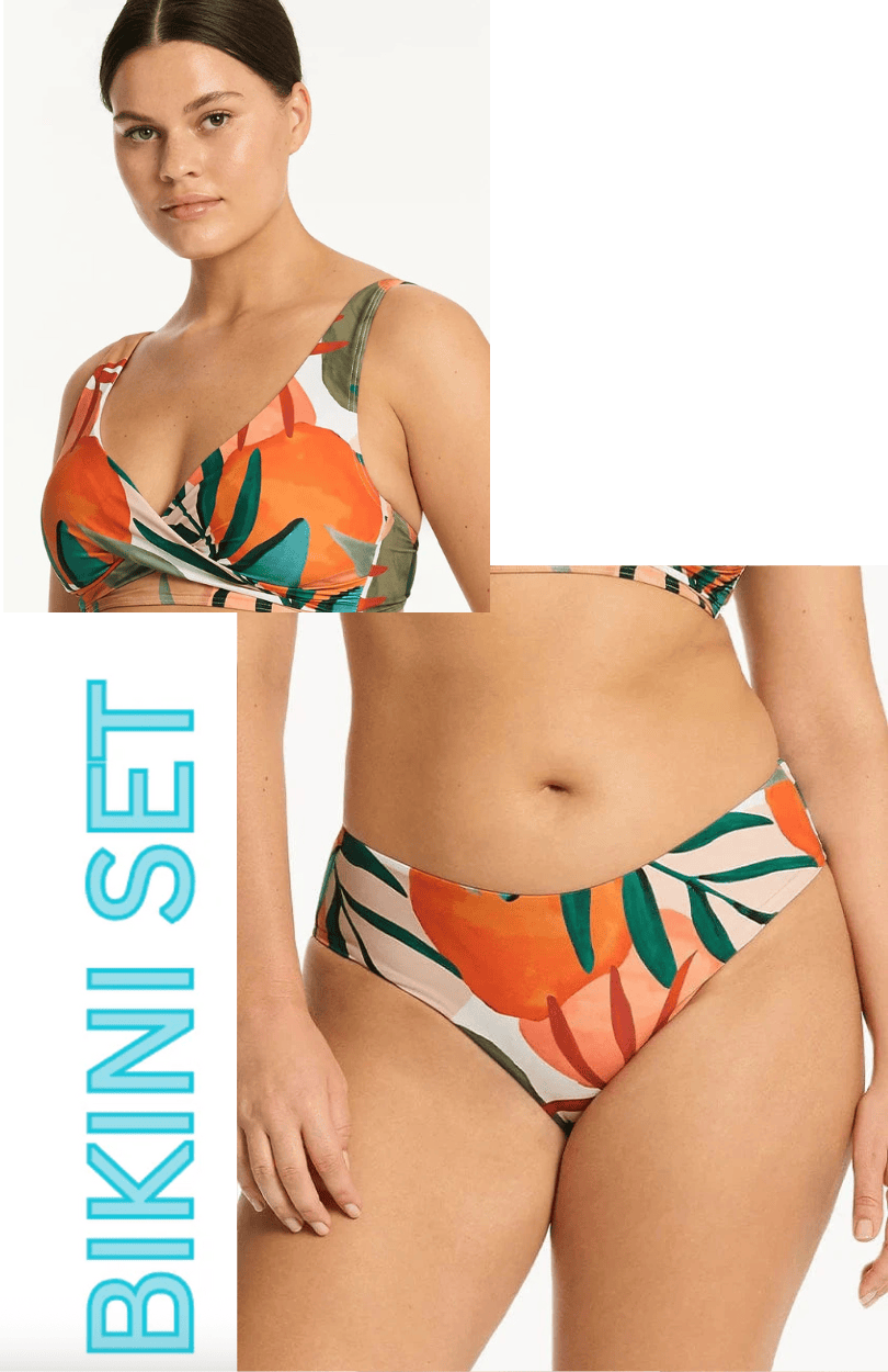 Sea Level Set Sea Level Tropaluxe Cross Front Multifit Bra Top & Mid Bikini Pant Bikini Set - Khaki Sea Level Tropaluxe Cross Front Multifit Bra Top & Mid Bikini Pant Bikini Set - Khaki Splash Swimwear Bikini Set AU14/US10 1000029563