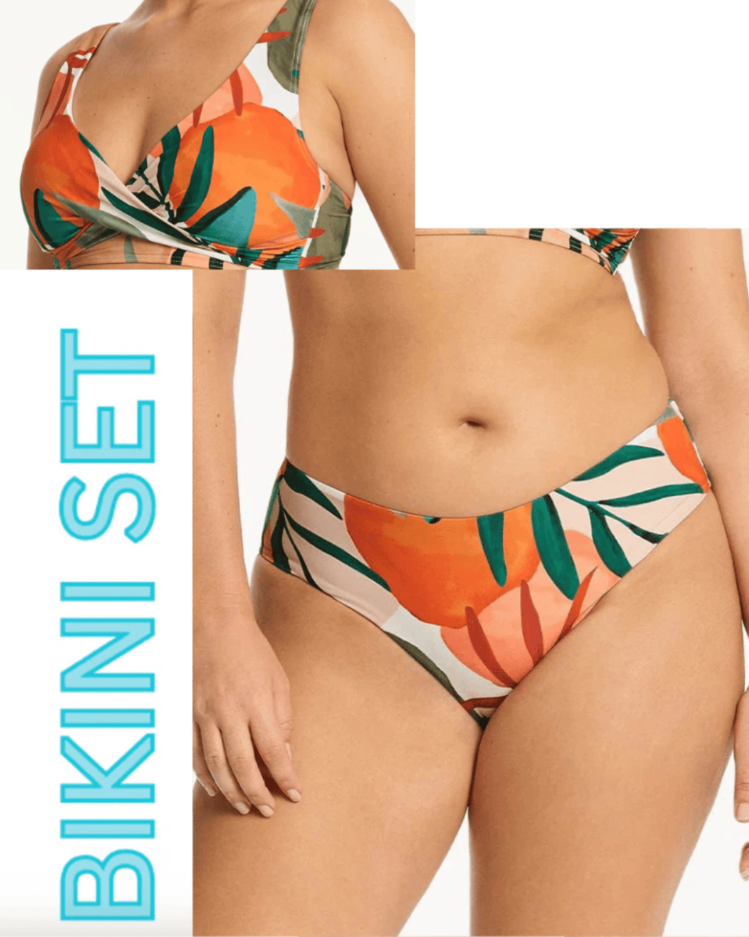 Sea Level Set Sea Level Tropaluxe Cross Front Multifit Bra Top & Mid Bikini Pant Bikini Set - Khaki Sea Level Tropaluxe Cross Front Multifit Bra Top & Mid Bikini Splash Swimwear Bikini Set AU14/US10 1000029563