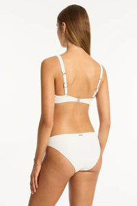 Sea Level Bikini Tops Spinnaker Longline Bralette - White