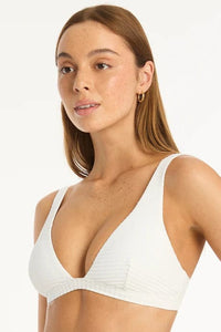 Sea Level Bikini Tops Spinnaker Longline Bralette - White