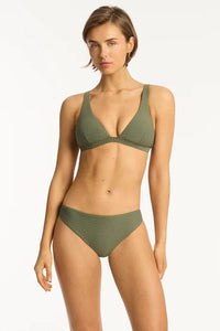 Sea Level Cheeky Bikini Bottoms SL4494SP Khaki / AU8/US4 Spinnaker Regular Cheeky Pant