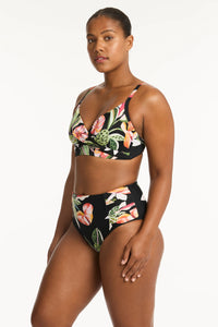 Sea Level Sundown High Waist Gathered Side Pant Miraclesuit E Cabana Chic Sanibel One Piece Splash Swimwear Bikini Bottoms