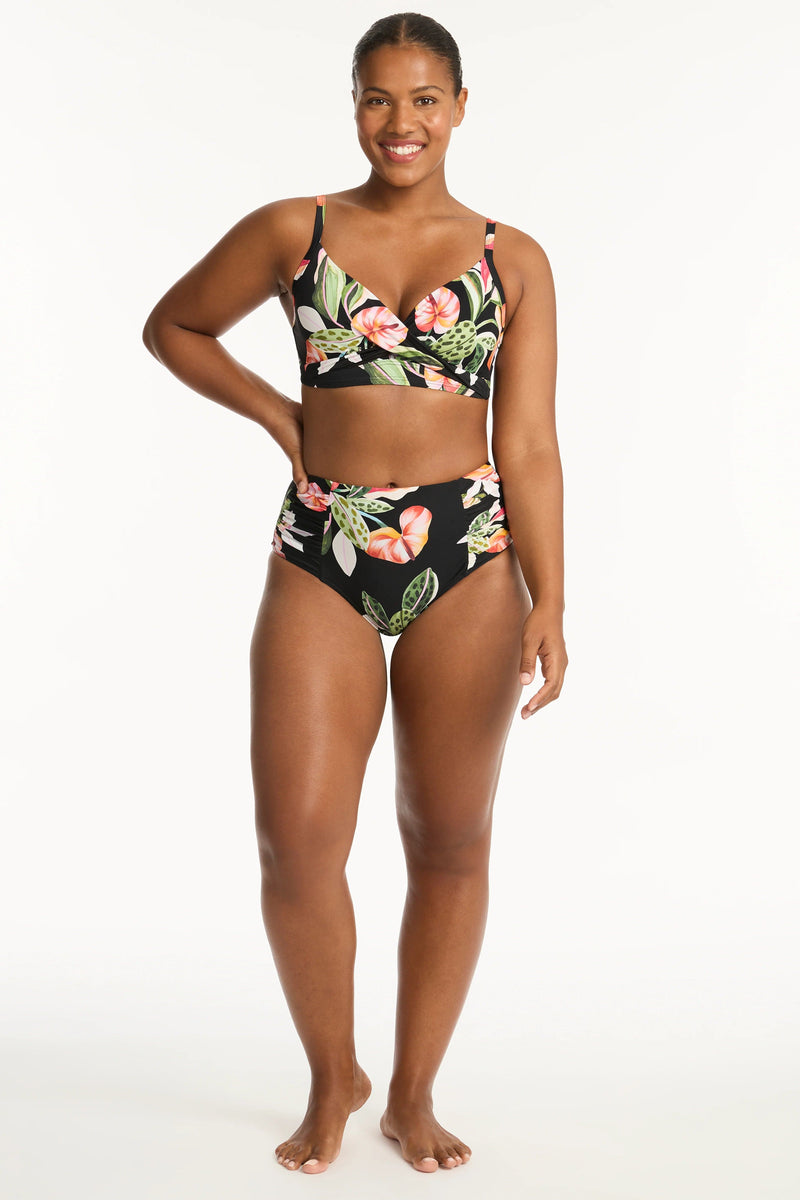 Sea Level Sundown High Waist Gathered Side Pant Miraclesuit E Cabana Chic Sanibel One Piece Splash Swimwear Bikini Bottoms