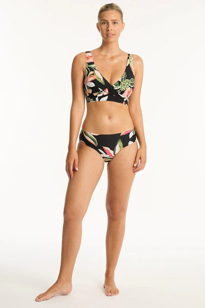 Sea Level Sundown Mid Bikini Pant - Black Sea Level Sundown Mid Bikini Pant - Black Splash Swimwear