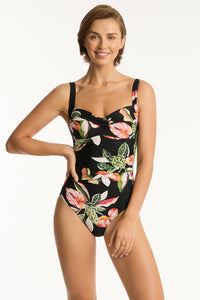 Sea Level Sundown Twist Front Multifit One Piece - Black  Shop Sea Level Sundown Twist Front Multifit One Piece - Black | Splash Swimwear Splash Swimwear