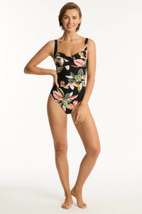 Sea Level Sundown Twist Front Multifit One Piece - Black  Shop Sea Level Sundown Twist Front Multifit One Piece - Black | Splash Swimwear Splash Swimwear