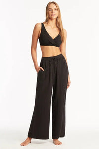 Sea Level Sunset Beach Pant - Black Splash Swimwear Pants