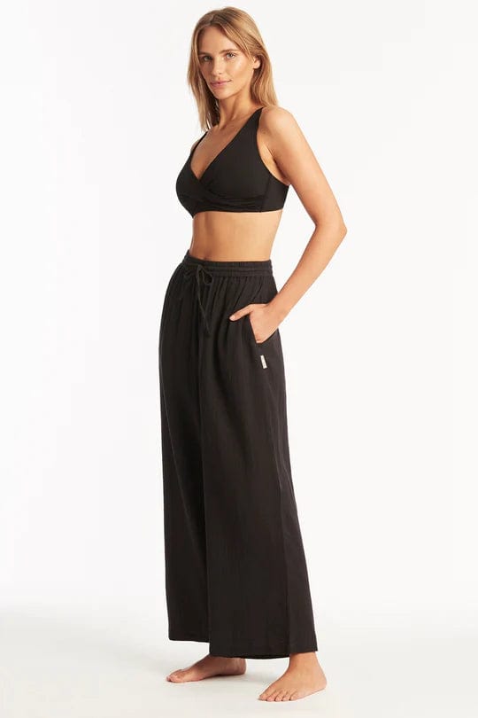 Sea Level Sunset Beach Pant - Black Splash Swimwear Pants