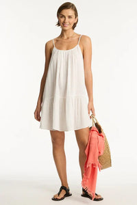 Sea Level Clothing Sunset Short Sundress - White