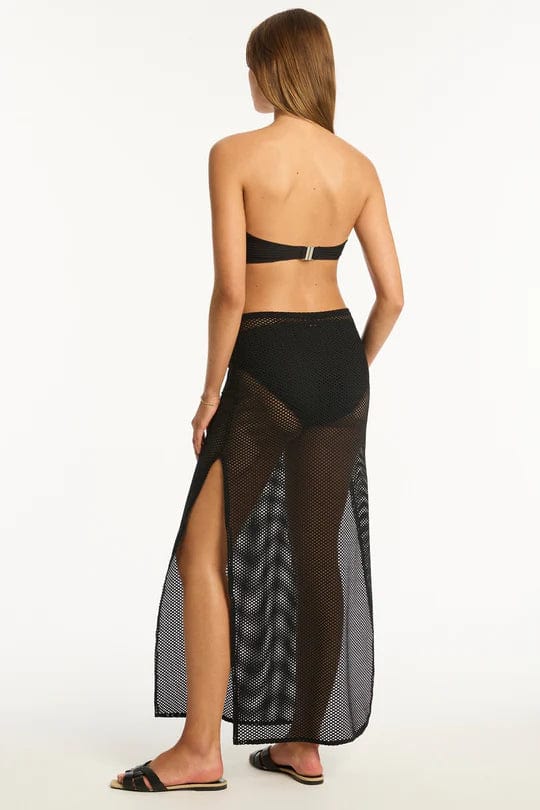 Sea Level Surf Mesh Long Skirt Splash Swimwear