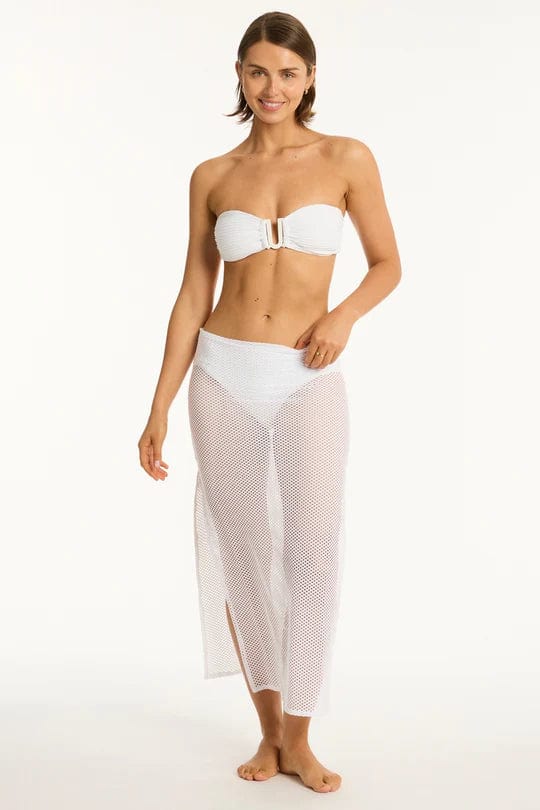 Sea Level Surf Mesh Long Skirt SL9007SM Splash Swimwear S / White 9347760605450