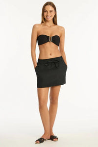 Sea Level Clothing SL9025TL Black / XS Tidal Linen Beachcomber Skirt