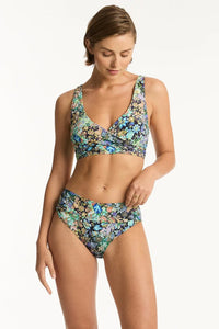 Sea Level Wildflower Cross Front Multifit Bra Sea Level Wildflower Cross Front Multifit Bra Splash Swimwear Bikini Tops