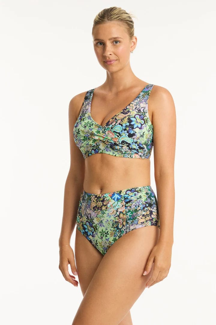 Sea Level Wildflower G Cup Cross Front Bra Sea Level Wildflower G Cup Cross Front Bra Splash Swimwear Bikini Tops