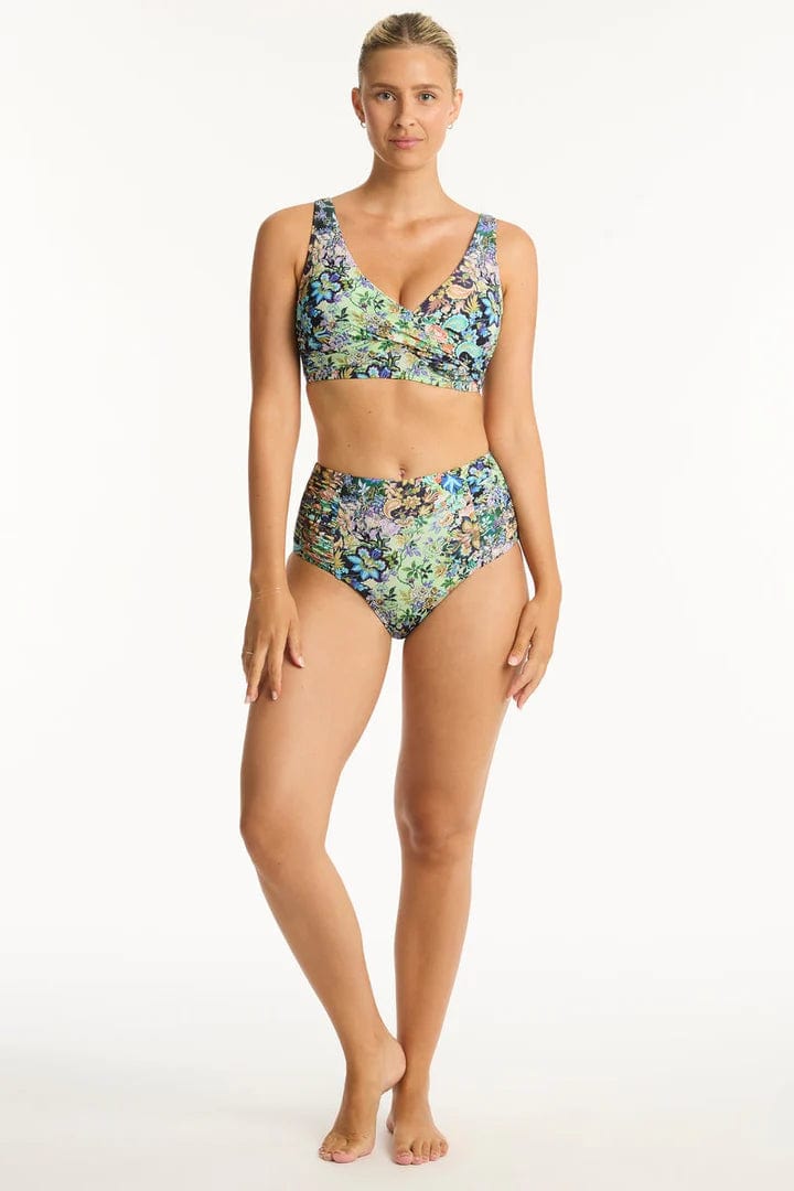 Sea Level Wildflower G Cup Cross Front Bra Sea Level Wildflower G Cup Cross Front Bra Splash Swimwear Bikini Tops