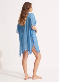 Seafolly Amnesia Kaftan - Azure 52162 Shop Amnesia Kaftan - Azure by Seafolly | Australian Swimwear Brands | Splash Swimwear Splash Swimwear Kaftans O/S 9349623093633