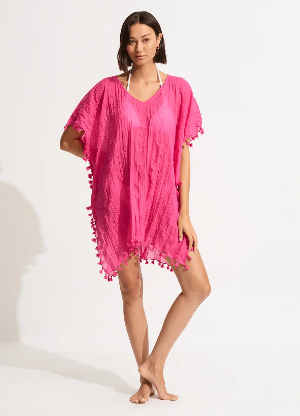 Seafolly Kaftans & Cover Ups 52162 O/S / Fuchia Rose Amnesia Kaftan