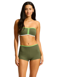 Seafolly Beach Bound Boyleg Pant - Khaki Seafolly Beach Bound Boyleg Pant - Khaki Splash Swimwear Bikini Bottoms